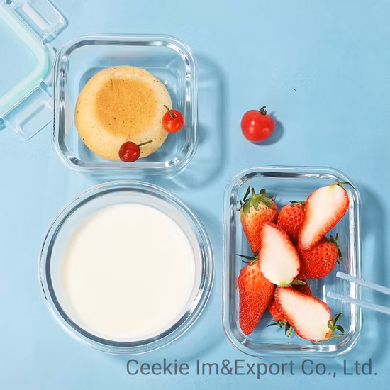 Caja transparente para almuerzo grande de 3800ml, tazón de vidrio para microondas, cajón para verduras
